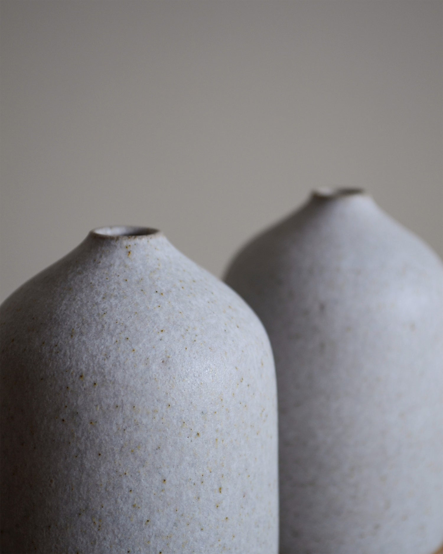 matt white bud vase